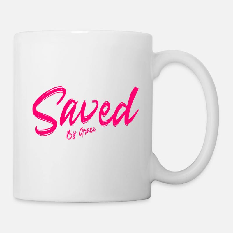 Sauvé par la grâce Des cadeaux chrétiens - Mug blanc - blanc