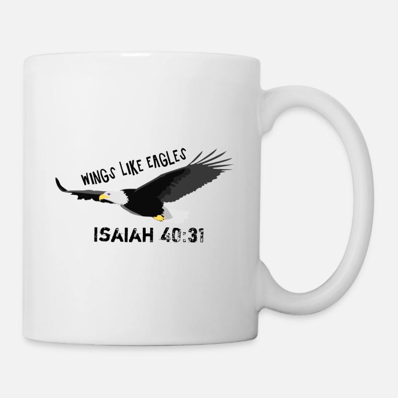 Wings like eagles - Jesaja 40,31 - Bibel Jesus4m3 - Tasse - Weiß