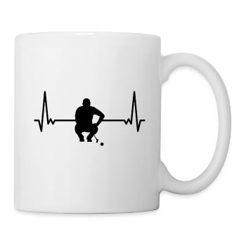 ECG Golf Heartbeat Golfing Heartline Golfeur - Mug blanc - blanc - Droite