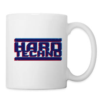 Hard Techno Blue Glitch Hard Dark Acid Techno - Mug - white - Right