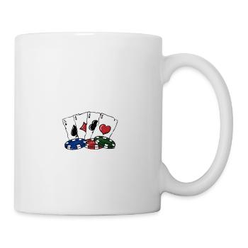 Risky Play Card Games Poker Card Player Poker - Mug - white - Right