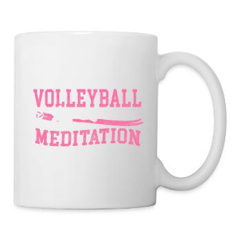 Volleyball ist meine Meditation Geschenk - Tasse - Weiß - Rechts