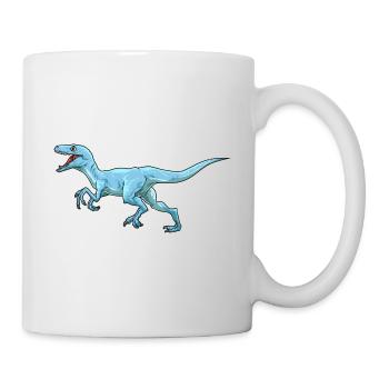 Dinosaurier Velociraptor Raptor Dino - Tasse - Weiß - Rechts