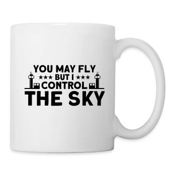 Luftverkehrskontrolle Fluglotse Flughafen Geschenk - Tasse - Weiß - Rechts