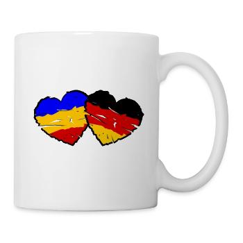 Roumanie Cœurs allemands - Mug blanc - blanc - Droite