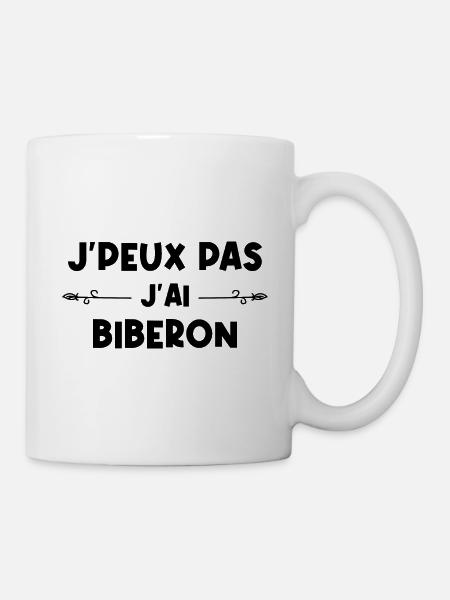Je Peux Pas J'Ai Biberon - Mug blanc - blanc