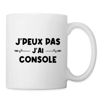 j'peux pas j'ai console - Mug blanc - blanc - Droite