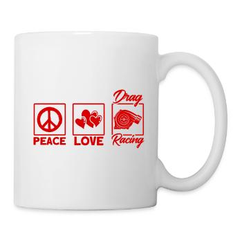Cadeau de course de voitures de course de dragsters - Mug blanc - blanc - Droite