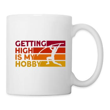 Leichtathletik Stabhochsprung Springen Geschenk - Tasse - Weiß - Rechts