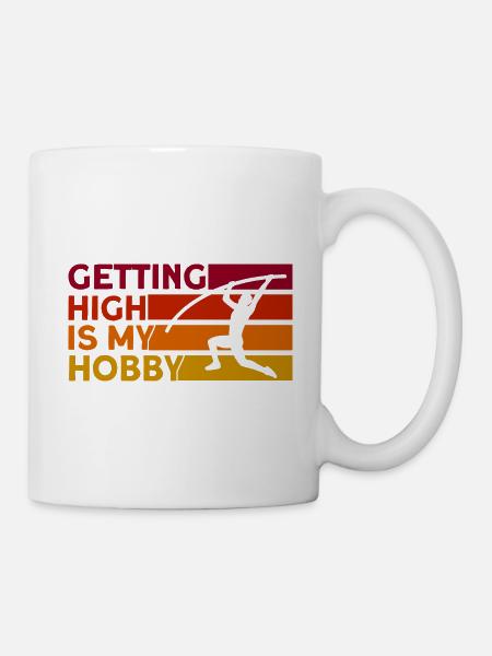 Leichtathletik Stabhochsprung Springen Geschenk - Tasse - Weiß