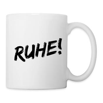 "Silence!" - Black brush writing - Mug - white - Right