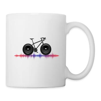 Chaîne de vélo Vélo de route piste de course - Mug blanc - blanc - Droite