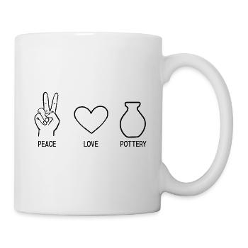 Keramik Töpferei Für Töpfer - Tasse - Weiß - Rechts