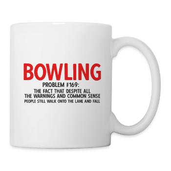 Bowling - Tasse - Weiß - Rechts