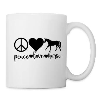 Peace Love Horse - Mug - white - Right