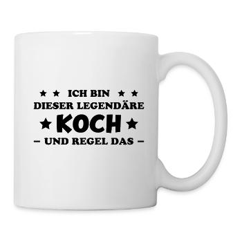 Koch Lustig Spruch Beruf Gastronomie Koch Geschenk - Tasse - Weiß - Rechts