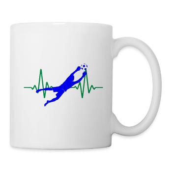 Heartbeat Goalkeeper Keeper | Colors can be changed - Mug - white - Right