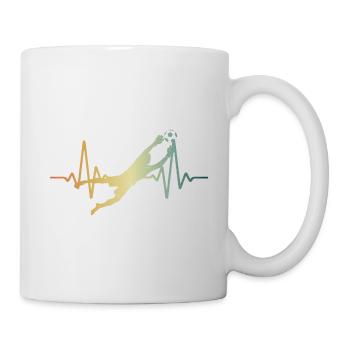 Heartbeat Gardien de but Gardien ECG Pulse - Mug blanc - blanc - Droite