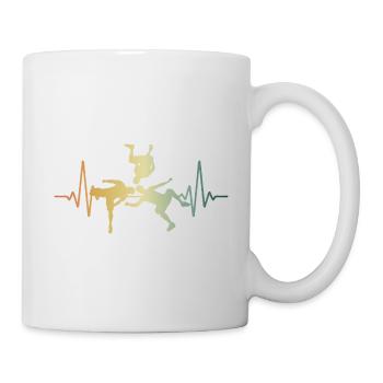 Heartbeat Parkour Sideflip ECG Pulse - Mug - white - Right