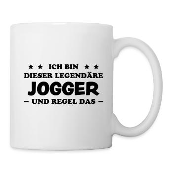 Jogger Laufen Lustiger Spruch Joggen Geschenk - Tasse - Weiß - Rechts