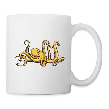 J’aime le poulpe - huit tentacules - calmar - Mug blanc - blanc - Droite