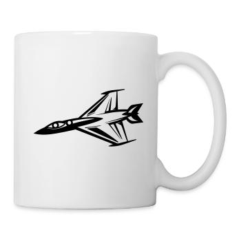 Kampfjet - Tasse - Weiß - Rechts
