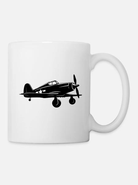 Kampfjet - Tasse - Weiß