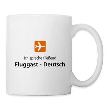 Fluggast Deutsch - Tasse - Weiß - Rechts