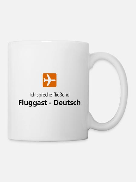Fluggast Deutsch - Tasse - Weiß