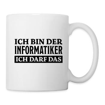 Informatiker Spruch Lustige Programmierer Geschenk - Tasse - Weiß - Rechts