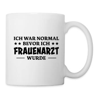 Frauenarzt Spruch Lustiges Frauenarzt Geschenk - Tasse - Weiß - Rechts