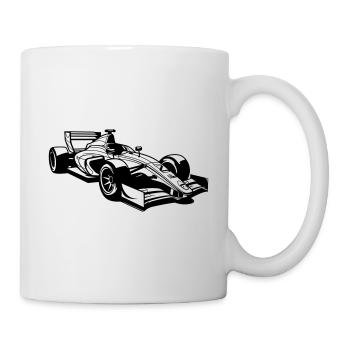Voiture de course - Mug blanc - blanc - Droite