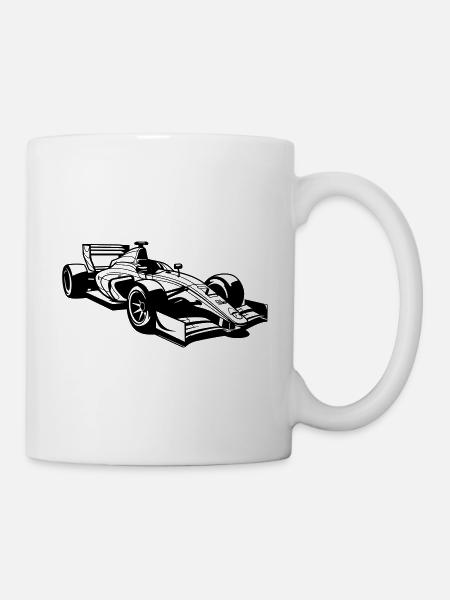 Rennwagen - Tasse - Weiß