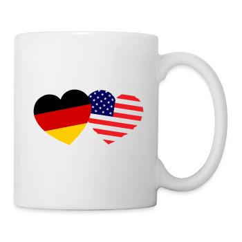 Die Deutsch Amerikanische Liebe - Tasse - Weiß - Rechts