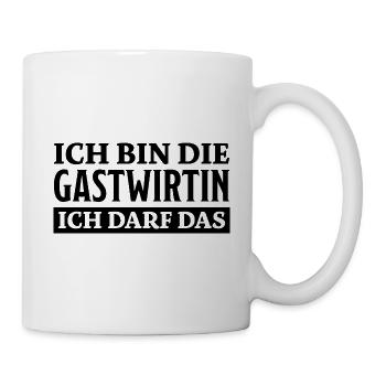 Gastwirtin Spruch Kneipe Wirtin Gastwirt Geschenk - Tasse - Weiß - Rechts