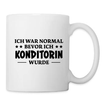 Konditorin Spruch Backen Witz Konditorin Geschenk - Tasse - Weiß - Rechts