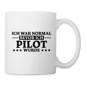 Pilot Spruch Flugsport Lustiges Piloten Geschenk - Tasse - Weiß - Rechts