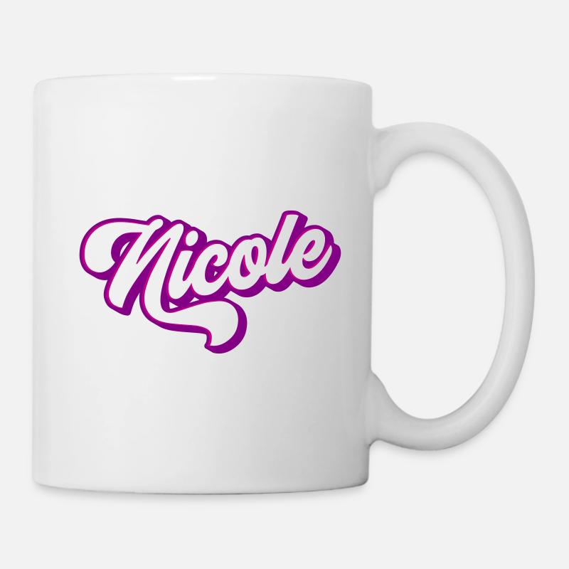 Nicole | Farben änderbar - Tasse - Weiß