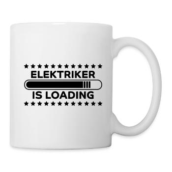 Elektriker Spruch Job Lustiges Elektriker Geschenk - Tasse - Weiß - Rechts