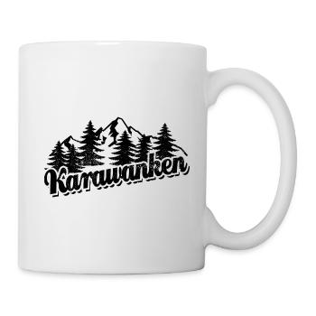 Karawanken - Wald und Berge Wandern Erholung - Tasse - Weiß - Rechts
