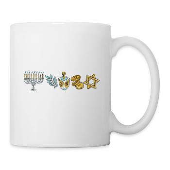 I'm Just Here for the Latkes Happy Hanukkah - Mug - white - Right