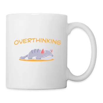 Overthinking And Also Hungry Cat Lover Foodie - Mug - white - Right