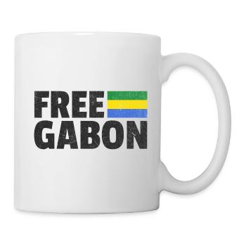 Gabon libre : Soutenez la liberté gabonaise - Mug blanc - blanc - Droite