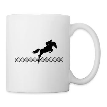 DNA Springreiten - Tasse - Weiß - Rechts