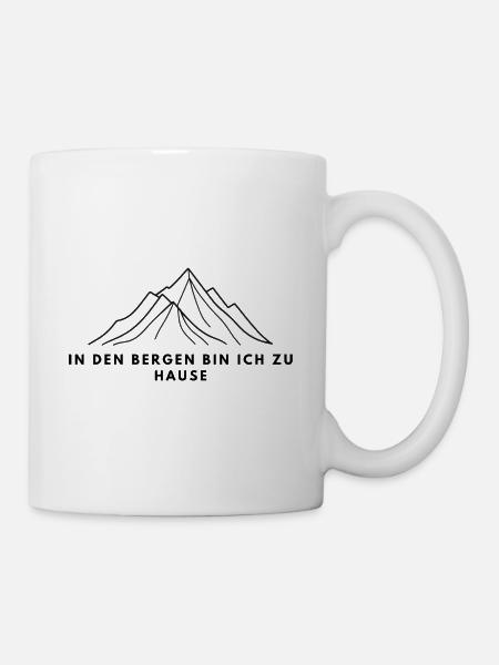 Zu Hause in den Bergen - Tasse - Weiß