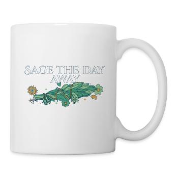 Sage The Day Away Smudge Sticks Healing Burning - Mug - white - Right