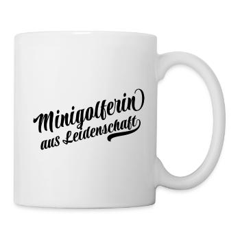 Minigolferin aus Leidenschaft - Tasse - Weiß - Rechts