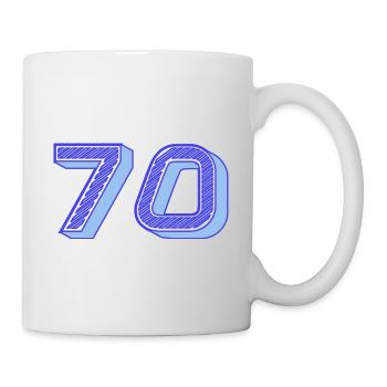 70. 70 ANS. 70e ANNIVERSAIRE. ANNIVERSAIRE 70 ANS. - Mug blanc - blanc - Droite