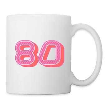 80. 80 YEARS. 80th ANNIVERSARY. 80 YEARS ANNIVERSARY. - Mug - white - Right