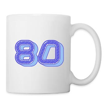 80. 80 ANS. 80e ANNIVERSAIRE. ANNIVERSAIRE 80 ANS. - Mug blanc - blanc - Droite